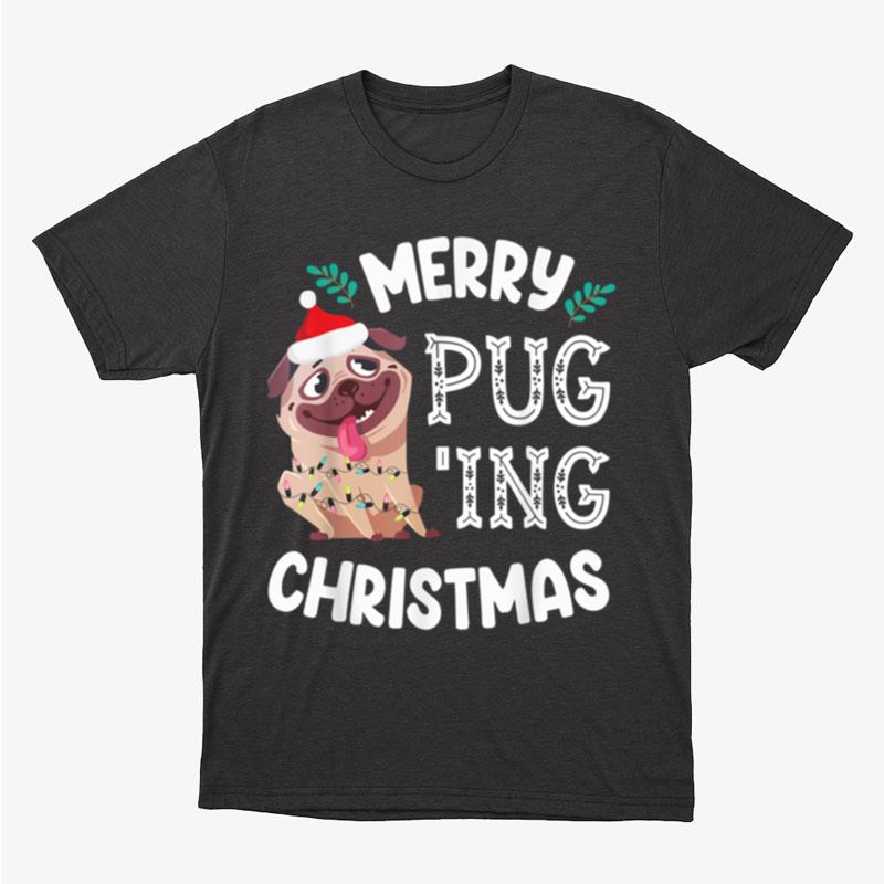 Cute Pug Dog Flowers Merry Pug Ing Christmas Xmas Noel Day Unisex T-Shirt Hoodie Sweatshirt